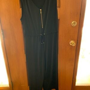 Jessica London Black Zippered Jumpsuit